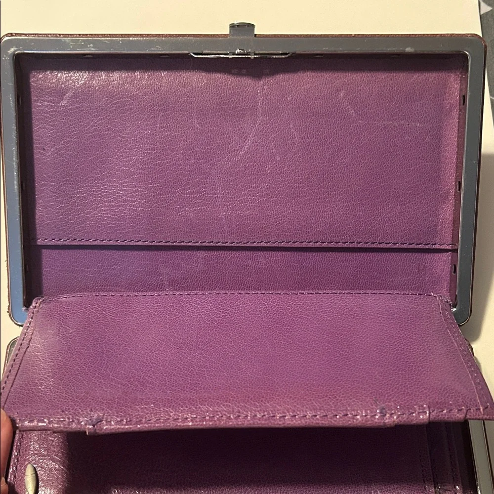 Purple Abas leather wallet - Picture 5 of 5